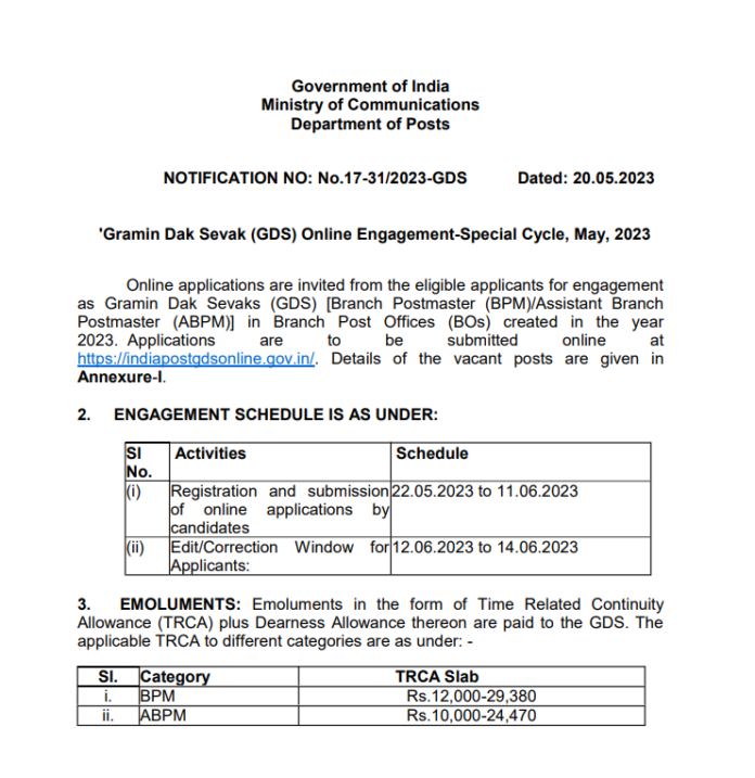 Post Office Recruitment 2023 Post Office Recruitment 2023