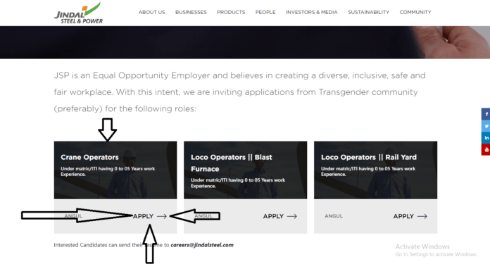 Jindal Steel Recruitment 2023