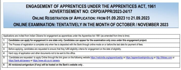 SBI Apprentice Recruitment 2023 SBI Apprentice Recruitment 2023